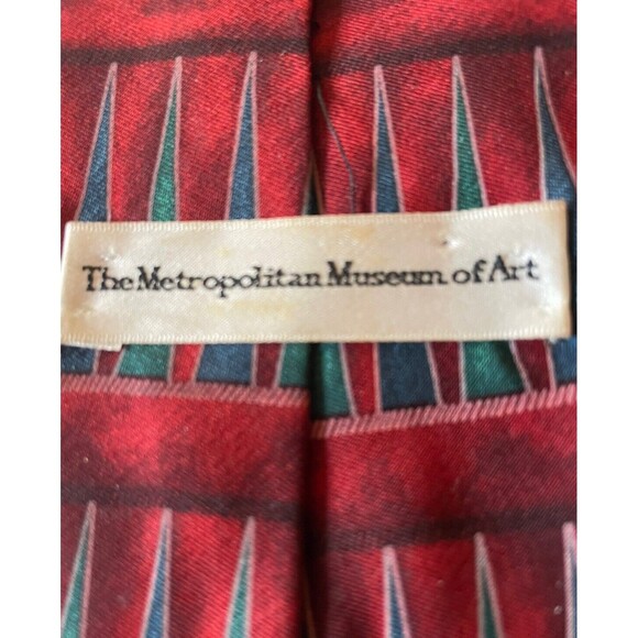 The Metropolitan Museum of Art MOMA Neck Tie 100% Silk 3-1/2” X 60” Made Canada - Picture 6 of 7